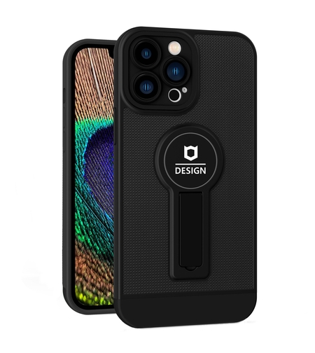 Husa Armor Design cu Stand pentru Samsung Galaxy A03, Negru, Suport Auto Magnetic, Wireless Charge, Protectie Antisoc, Vafy