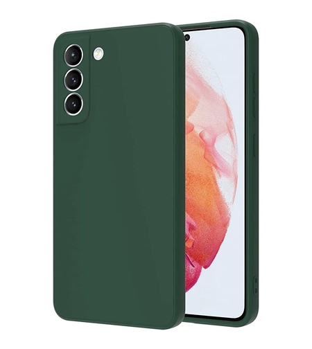 Husa Protectie, Vafy, compatibila cu Samsung S21 5G, Liquid Silicone, Verde