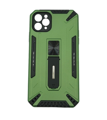 Husa de protectie Vafy compatibila cu Apple iPhone 11 Defender Model 4 cu suport, Verde deschis