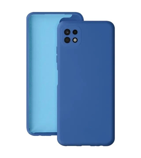 Husa protectie Vafy pentru Samsung A22 5G Liquid Silicone Albastru Inchis
