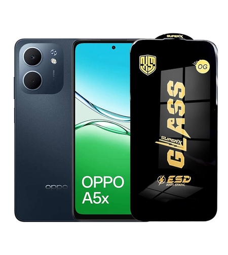 Folie de Protectie pentru Oppo A5x, Vafy, Sticla Securizata ESD, Margini Negre, Rezistenta la Zgirieturi, Antistatica, 0.35 mm, Transparenta