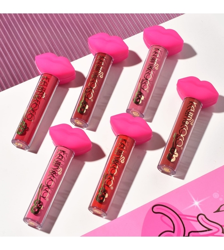 Set de Buze, KEVIN & COCO, Punk Rock, 6 Lip Gloss-uri, 19.3 x 12 cm, Roz/Maro