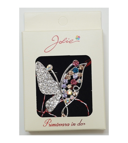 Martisor Brosa Medie, Multicolora, Dimensiune Brosa Aprox 5 cm, Material Metal, Model 15