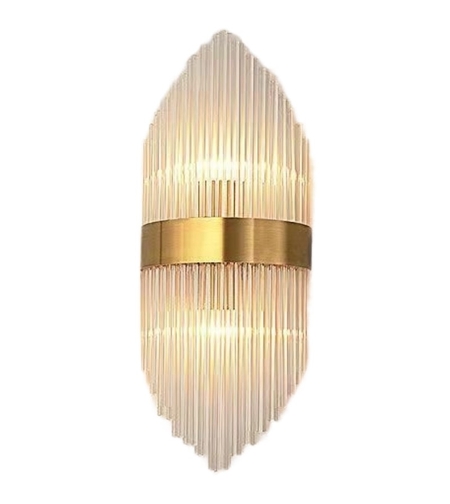 Aplica de Perete, Flippy, pentru Interior, din Otel Inoxidabil si Sticla, LED, Auriu, 45x18 cm