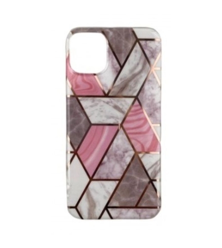 Husa protectie Vafy compatibila cu Samsung Galaxy A72 Soft IMD TPU Marble Geometric Alb