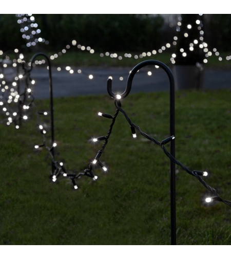 Instalatie de Craciun Liniara Yoto, 50 m, 1 m Prelungitor 220V, 498 LED, 8 Jocuri de Lumini, Controler, Fir Negru, Utilizare Interior/Exterior, Protectie anti-inghet, Fir Cupru, Alb Rece