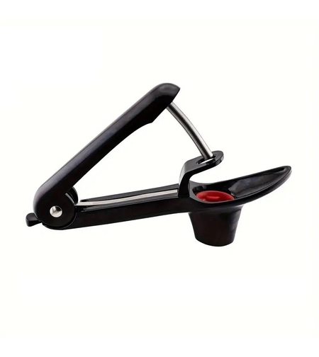 Dispozitiv de Scos Samburi, Flippy, Manual, cu 1 Gaura, pentru Cirese/Masline, 20.5 x 3.8 x 13 cm, din ABS+Otel Inoxidabil, cu Maner, Negru