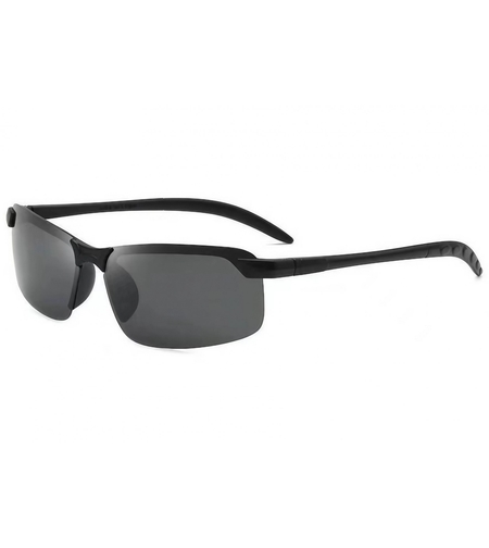 Ochelari de Soare, Flippy, Polarizati, pentru Condus, Ciclism, 400 UV, cu Lentila Neagra pentru Protectie, Rama Neagra, Pc, 14 x 3.7 cm, 15.2 g