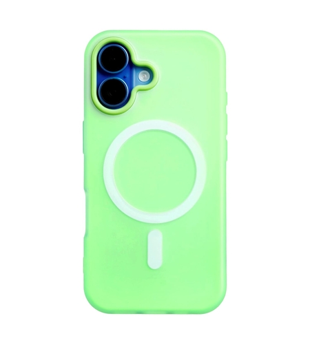 Husa Telefon Jelly Magnetic 2in1, Vafy, Compatibila cu Apple iPhone 17, din PC+TPU, Magsafe, Finisaj Mat, Verde