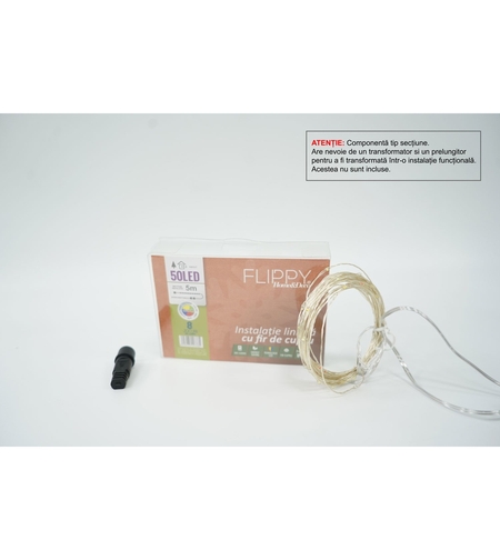 Instalatie de Craciun Tip Liniar, 8 jocuri de lumini, Fir Cupru, 5 m, 50 LED -uri, Multicolor