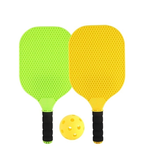Set Joc de Ping-Pong, Flippy, 2 Palete, 1 Minge, + 6 Ani, 37.5 x 18 x 3 cm, Galben/Verde
