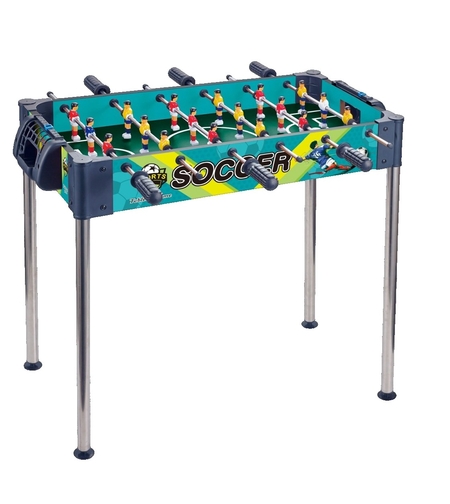 Masa de Fotbal, Flippy, cu Picioare Inalte, 6 Manere, Tablou de Scor, 62 x 8 x 35.5 cm, din Lemn/Otel si ABS, Albastru