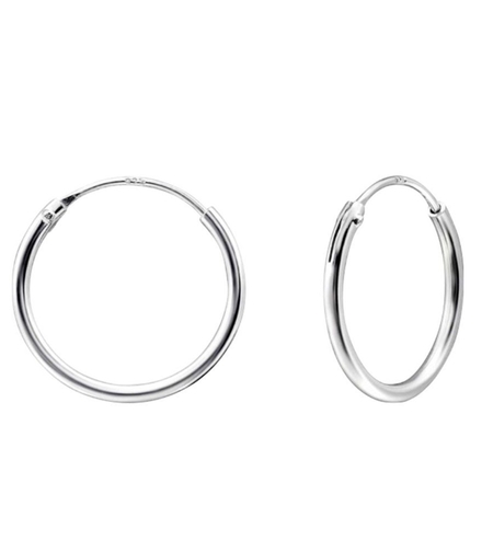 Cercei Argint 925, Jolie Silver, pentru Dama, Model Creole, 0.12 cm, 0.68 g, Argintiu