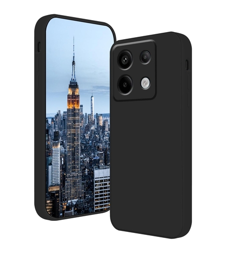 Husa de Protectie, Vafy, pentru Xiaomi Redmi Note 13 Pro 5G, Liquid Silicone, cu Microfibra pe Interior, Protectie Antisoc, Compatibil Incarcare Wireless, Negru