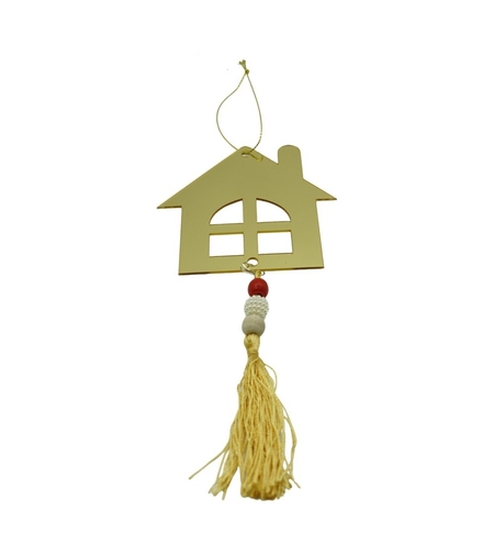 Ornament brad, Flippy, Casa, Auriu, Lucios, 10*25CM, Acril, Interior/ Exterior