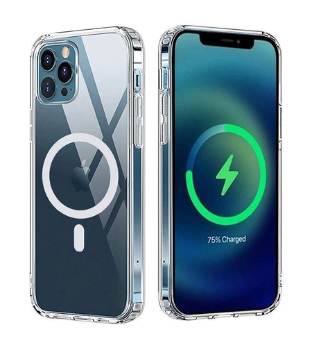 Husa protectie Vafy compatibila cu Apple iPhone 12 Pro Max Mag Safe Silicone Transparent