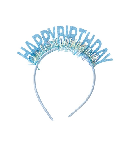 Coronita Decorativa pentru Petreceri, Flippy, Tema Aniversare, Model Happy Birthday, Marime Universala, Albastru
