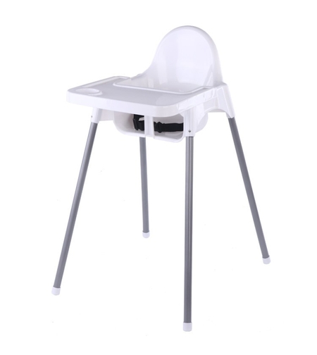 Scaun de Masa, Flippy, pentru Bebelusi si Copii 6-36 Luni, din Plastic/Metal, Centura in 2 Puncte, Tava Detasabila, 63 x 57 x 85 cm, Alb