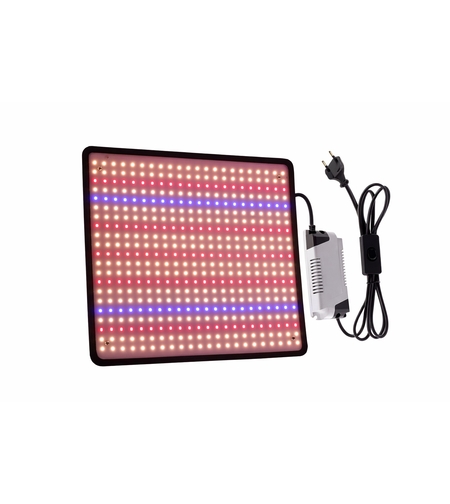 Lampa Crestere Plante, Vafy, Model Keel Edge, 500 LED, 85-265 V, 45 W, Spectru Alb Cald, Rosu si Albastru, 30 x 30 cm, Negru