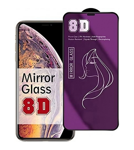 Folie de Protectie, Flippy, pentru iPhone 15 Pro, Tempered Glass Mirror 8D, Efect Oglinda, HD, Violet