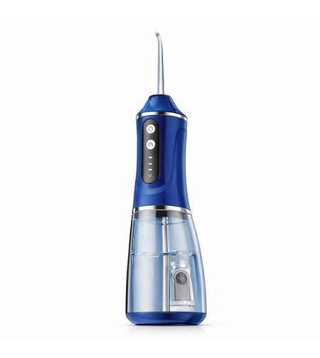 Irigator Bucal Electric, Flippy, Portabil, Dus Bucal pentru Curatare, Indepartare Tartru, 4 Capete, 25 x 8 x 8 cm, Albastru