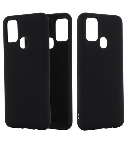Husa protectie compatibila cu Samsung Galaxy A21S Liquid Silicone Case Negru