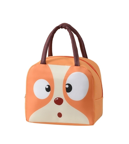 Geantă Frigorifică, Flippy, cu Desene Animat, Portabilă pentru Copii, de Prânz, din Pânză Oxford, 22x14x19 cm, Model Catelus, Maro