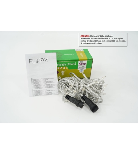 Instalatie de Craciun Tip Liniar, 8 jocuri de lumini, Fir Transparent, 5 m, 50 LED -uri, Rosu-Albastru/Rosu-Verde