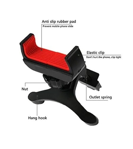 Suport auto pentru telefon BK017- Flippy, Negru