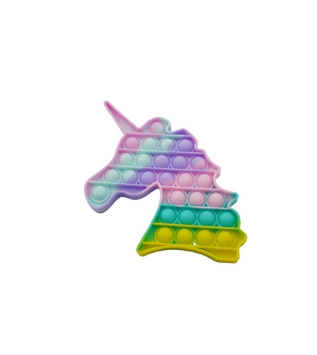 Jucarie antistres din silicon, Pop it Now and Flip It, Unicorn, Multicolor, Model 3