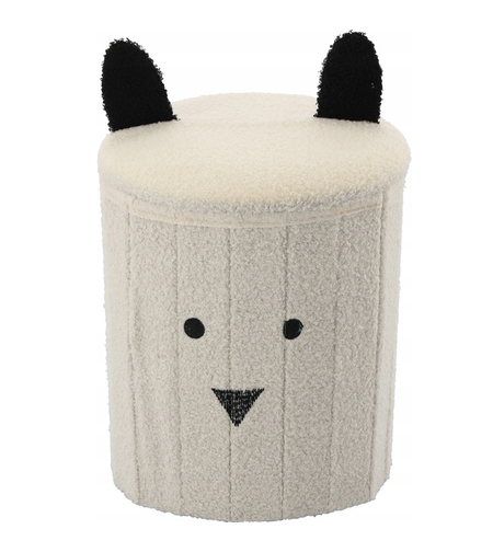 Taburet pentru copii, pliabil cu spatiu depozitare, 80kg, 28×34 cm, bej