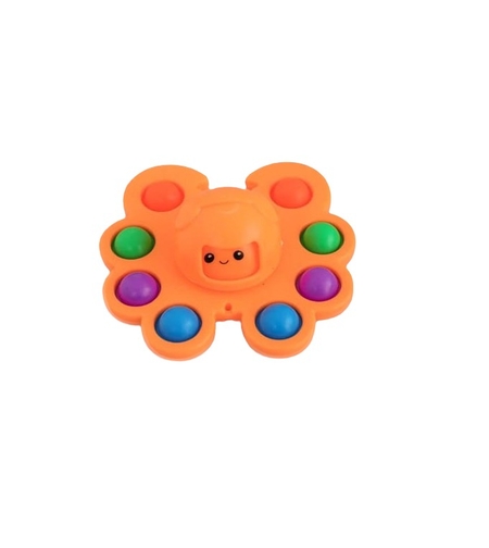 Jucarie Pop It, Flippy, Fidget Toy, Antistres, Senzoriala, Crab, Portocaliu