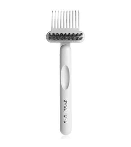 Perie pentru Curatarea Parului, Flippy, din Plastic, 16 x 5 cm, Alb