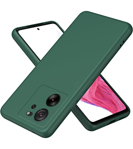 Husa de Protectie, Vafy, pentru Xiaomi Redmi 13T, Liquid Silicone, cu Microfibra pe Interior, Protectie Antisoc, Compatibil Incarcare Wireless, Verde