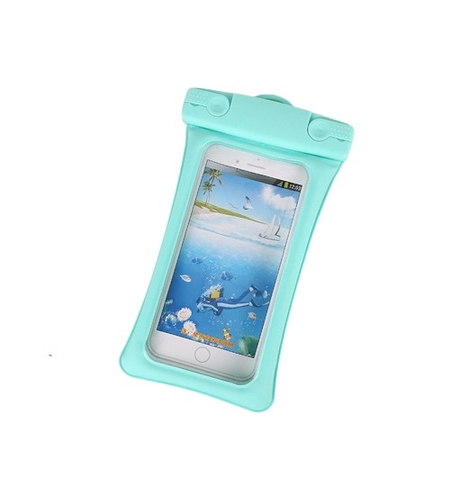 Husa subacvatica Matte Cushion Waterproof Flippy, Snowproof, Universala, cu Snur, pentru telefon sau documente, Verde Menta