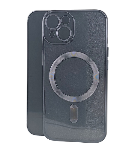Husa de Protectie 2 in 1, Vafy, pentru Apple iPhone 15 Plus, Compatibila MagSafe, Magnetica, cu Protectie Lentila, din TPU, Negru