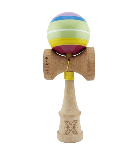 Kendama X SPECTRUM Originala, Profesionala, Flippy, Big Cups V2, Super Sticky Legendary Cupe Mari, Rulment Metalic cu Ata 55 cm, Multicolor