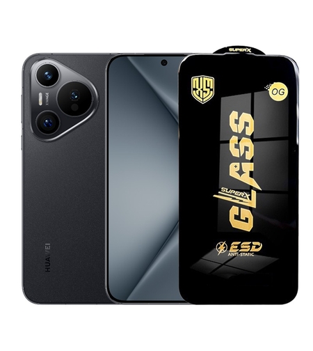 Folie de Protectie pentru Huawei Pura 70, Vafy, Sticla Securizata ESD, Margini Negre, Rezistenta la Zgirieturi, Antistatica, 0.35 mm, Transparenta