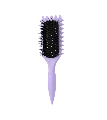 Perie Profesionala pentru Par, Flippy, Perie pentru Definirea Buclelor pentru Par Cret, Multifunctionala, 24.5 x 7 x 4.3 cm, Mov