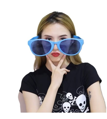 Ochelari Deghizare, Flippy, Marime Exagerata, din Plastic, 26 x 9 cm, Albastru