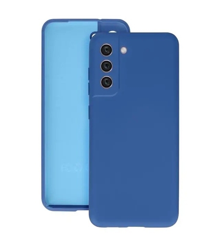 Husa protectie Vafy pentru Samsung S21 FE Liquid Silicone Albastru Inchis
