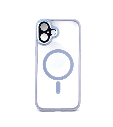 Husa de Protectie Compatibil cu iPhone 16 Plus, Vafy, Incarcare Wireless, Tehnologie Magsafe, Carcasa din TPU/ PC, Protectie Camera, Antisoc, Antizgariere, Mov (lila) - Transparent