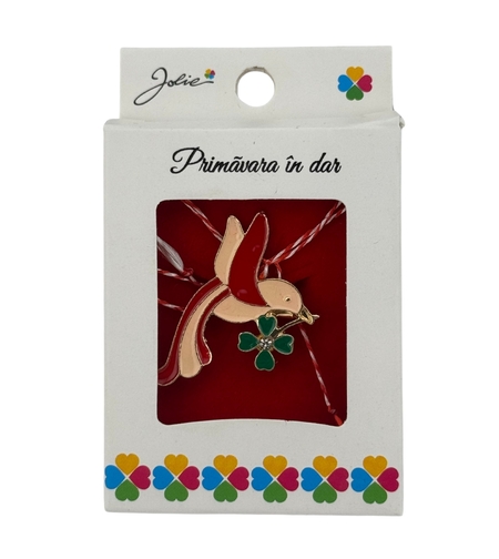 Martisor Brosa Mica in Cutie, Jolie, Dimensiune Brosa 2.5-3cm, Material Metal, Model Randunica