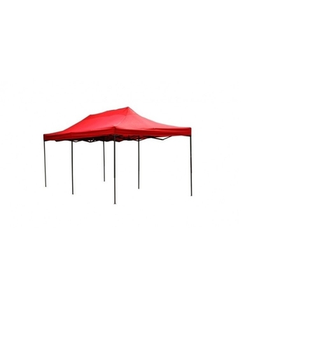Cort Pavilion 3x6m Rosu Pliabil Cadru Metal pentru Curte, Gradina, Evenimente