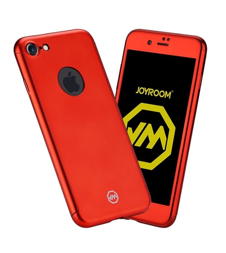 Husa Apple iPhone 6/6S 6 Joyroom (Fata + Spate) Rosu + Folie de protectie