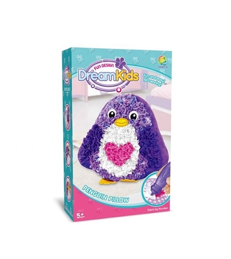 Set Creatie Perna pentru Copii Model Pinguin, Dream Kids