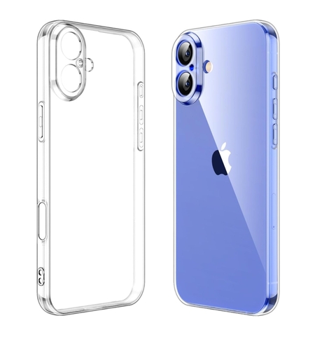 Husa de Protectie, Compatibila cu Apple iPhone 16 Plus, TPU, Antisoc, Rezistenta la Impact, Protectie Camera, Transparenta