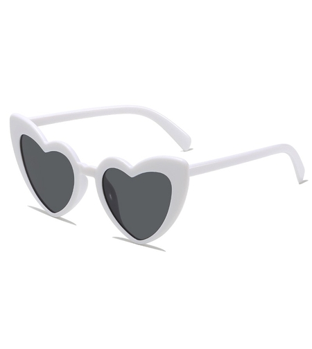 Ochelari in Forma de Inima, Flippy, pentru Petrecerea Burlacitelor, Tematica Nunta, Protectie Soare, 14.7x4.9x14.2 cm, Alb