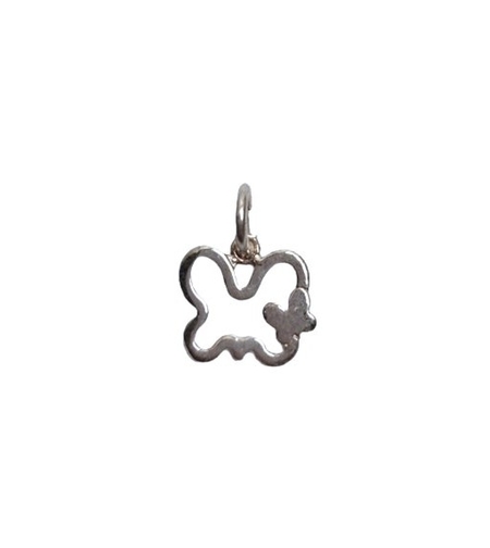 Pandantiv, Jolie Silver, Argint 925, Model Fluture Dublu, 0.9g, 1.2 cm x 1.2 cm
