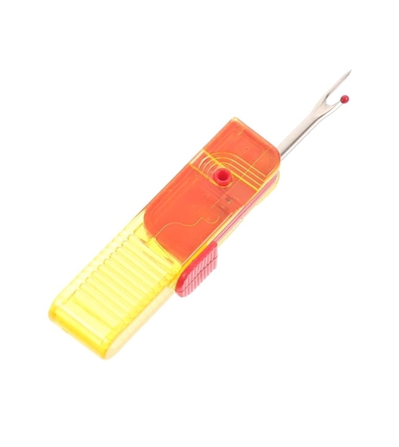 Dispozitiv pentru Descusut, Flippy, Taietor de Etichete, 1.7 x 7 cm, Pliabil, din Plastic, Rosu/Galben